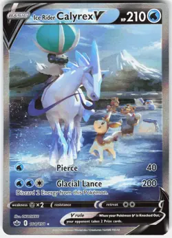 Pokemon Ice Rider Calyrex V 164/198 Ultra Rare Chilling Reign Pokemon Holo NM - Image 1