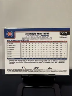 2025 Topps Chrome Update Series - Pete Crow-Armstrong #USC76 Aqua Refractor /199 - Image 2
