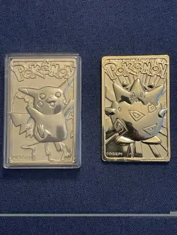 Pokemon Pikachu & Togepi 23k Gold Plated Card 1999 Nintendo - Image 1