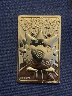 Pokemon Pikachu & Togepi 23k Gold Plated Card 1999 Nintendo - Image 4