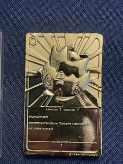 Pokemon Pikachu & Togepi 23k Gold Plated Card 1999 Nintendo - Image 5