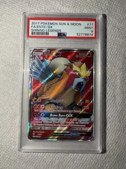 Pokemon Entei GX TCG Full Art Holo Psa 9 - Image 1