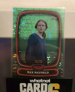 Max Mayfield 2025 Topps High Tek Stranger Things Green Refractor /75 #42 SP Rare - Image 1