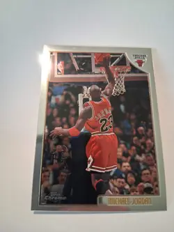 Michael Jordan 1998-99 Topps Chrome Preview Card #77 NBA Chicago Bulls - Image 1