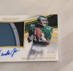 /99 2025 Panini Immaculate Premium Patch On Card Auto - Randall Cunningham - Image 2