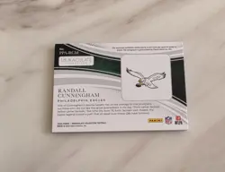 /99 2025 Panini Immaculate Premium Patch On Card Auto - Randall Cunningham - Image 3