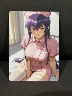UNCENSORED GODDESS STORY SAEKO BUSUJIMA HIGH SCHOOL OF THE DEAD ANIME WAIFU CARD - Image 1