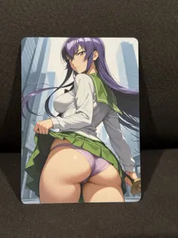 UNCENSORED GODDESS STORY SAEKO BUSUJIMA HIGH SCHOOL OF THE DEAD ANIME WAIFU CARD - Image 1