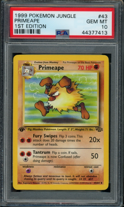 Pokemon Jungle Primeape 1st Edition #43 PSA 10 - Image 1