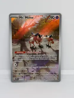 Pokemon TCG Mr. Mime Scarlet Violet-151 Holo Card 179/165 Illustration Rare - Image 1