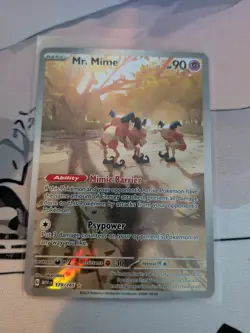 Pokemon TCG Mr. Mime Scarlet Violet-151 Holo Card 179/165 Illustration Rare - Image 1