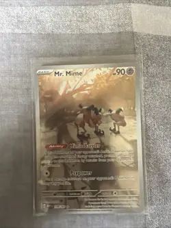 Pokemon TCG Mr. Mime Scarlet Violet-151 Holo Card 179/165 Illustration Rare - Image 1