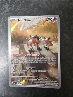 Pokemon TCG Mr. Mime Scarlet Violet-151 Holo Card 179/165 Illustration Rare - Image 1