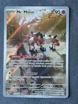 Pokemon TCG Mr. Mime Scarlet Violet-151 Holo Illustration Card 179/165 - Image 1
