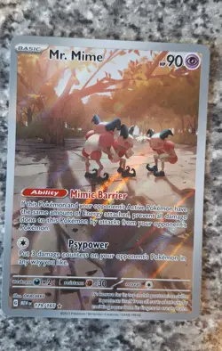 Pokemon Cards TCG Mr Mime Scarlet Violet 151 Holo Illustration Rare Card 179/165 - Image 1