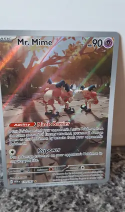 Pokemon Cards TCG Mr Mime Scarlet Violet 151 Holo Illustration Rare Card 179/165 - Image 2