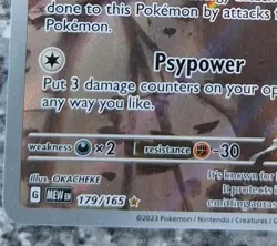 Pokemon Cards TCG Mr Mime Scarlet Violet 151 Holo Illustration Rare Card 179/165 - Image 5