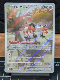 Pokemon TCG Mr. Mime Scarlet Violet-151 Holo Illustration Card 179/165 - Image 3