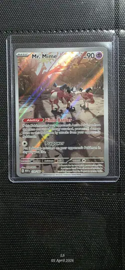 Pokemon TCG Mr. Mime Scarlet Violet Holo Card 179/165 Illustration Rare - Image 1