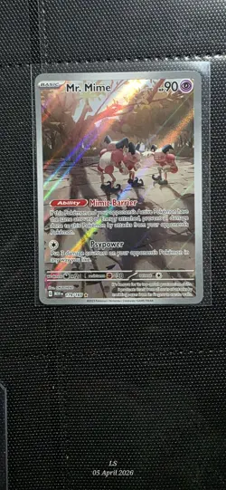 Pokemon TCG Mr. Mime Scarlet Violet Holo Card 179/165 Illustration Rare - Image 2