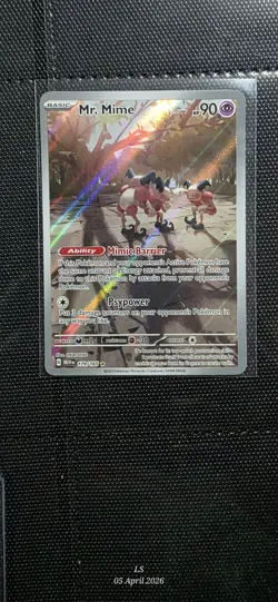 Pokemon TCG Mr. Mime Scarlet Violet Holo Card 179/165 Illustration Rare - Image 3