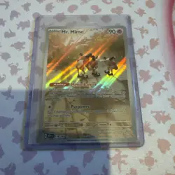 Pokemon TCG Mr. Mime Scarlet Violet-151 Holo Card 179/165 Illustration Rare - Image 1