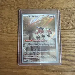 Pokemon TCG Mr. Mime Scarlet Violet-151 Holo Card 179/165 Illustration Rare - Image 1