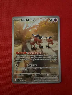 Pokemon TCG Mr. Mime Scarlet Violet-151 Holo Card 179/165 Illustration Rare - Image 1