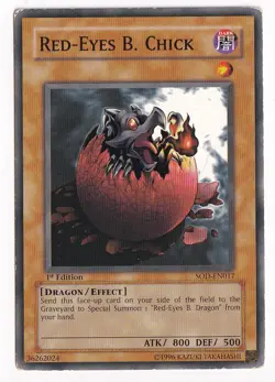 1x (MP) Red-Eyes B. Chick - SOD-EN017 - Common - 1st Edition YuGiOh - Image 1