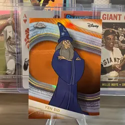 2025 Topps Chrome Disney #191 Yen Sid Orange #/25 - Image 1
