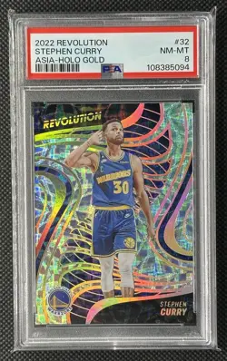 2022-23 Panini Revolution Stephen Curry Asia Holo Gold #32 6/10 PSA 8 - Image 1