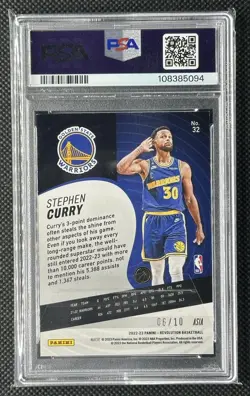 2022-23 Panini Revolution Stephen Curry Asia Holo Gold #32 6/10 PSA 8 - Image 2