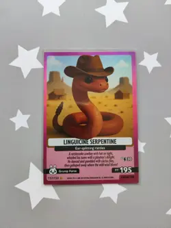 Linguicine Serpentine 117/150 | Italian Brainrot Card Psychedelic Universe Holo - Image 1
