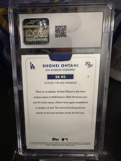 Topps 2024 50/50 Shohei Ohtani Dodgers #9 CGC 8.5 Graded MLB - Image 2
