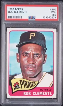 1965 Bob "Roberto" Clemente Topps ~Card #160~Graded PSA 3.5 Very Good (VG) - Image 1
