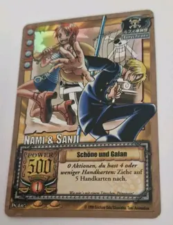 One Piece Karte HOLO JS-T05 Ruffy & Nami & Sanji Schone Und Galan - Image 1