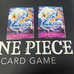 One Piece Card Monkey D Luffy P099 Promo 2 Card Set Trading Card Sleeve - Image 1
