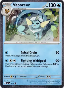 Vaporeon (Cosmos Holo) 168 Promo Scarlet & Violet Promo Pokemon Near Mint - Image 1