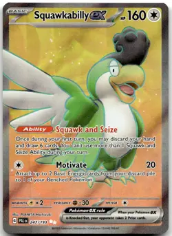 Squawkabilly ex 247/193 Ultra Rare Paldea Evolved Pokemon Holo Near Mint - Image 1
