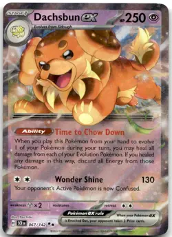 Dachsbun ex 67/142 Double Rare Stellar Crown Pokemon Holo Near Mint - Image 1