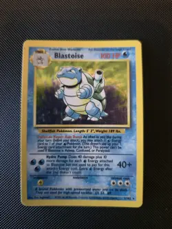 Blastoise 2/102 Base Set Holo Rare Vintage 1999 Pokemon Card LP - Image 1
