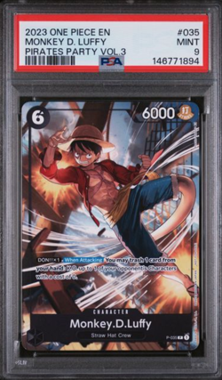Monkey D. Luffy 035 Pirates Party Vol.3 One Piece Promos PSA 9 - Image 1