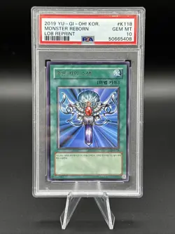 2019 Yu-Gi-Oh! Kor. Monster Reborn LOB Reprint #K118 PSA 10 - Image 1