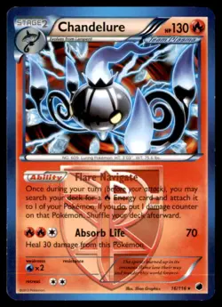 Pokemon Chandelure Plasma Freeze 16/116 Non Holo - Image 1