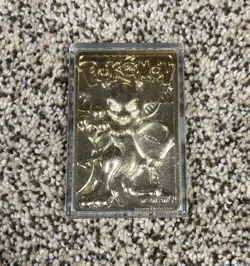 1999 Pokemon "Mewtwo" 23 Karat Gold-Plated Limited Edition Trading Card With COA - Image 2