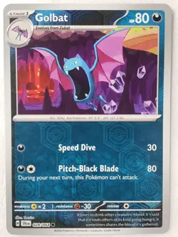 REVERSE HOLO Golbat 028/064 NM / M - Shrouded Fable Pokemon Card Teeziro Art - Image 1