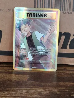 Pokemon TCG Brock's Grit Full Art Ultra Rare Holo Trainer 107/108 XY Evolutions - Image 1