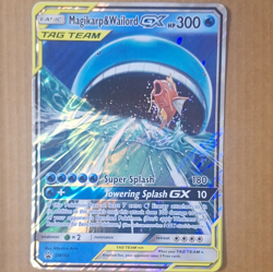 Pokemon TCG Magikarp & Wailord GX SM166 TAG TEAM Promo English HP 300 Jumbo - Image 1