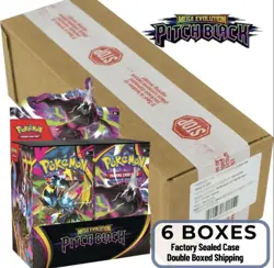 Pokemon TCG ME05 PITCH BLACK 6 BOX BOOSTER CASE Factory Sealed PRESALE - Image 1