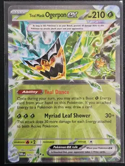 Teal Mask Ogerpon ex 025/167 Double Rare Twilight Masquerade Pokemon TCG NM - Image 1